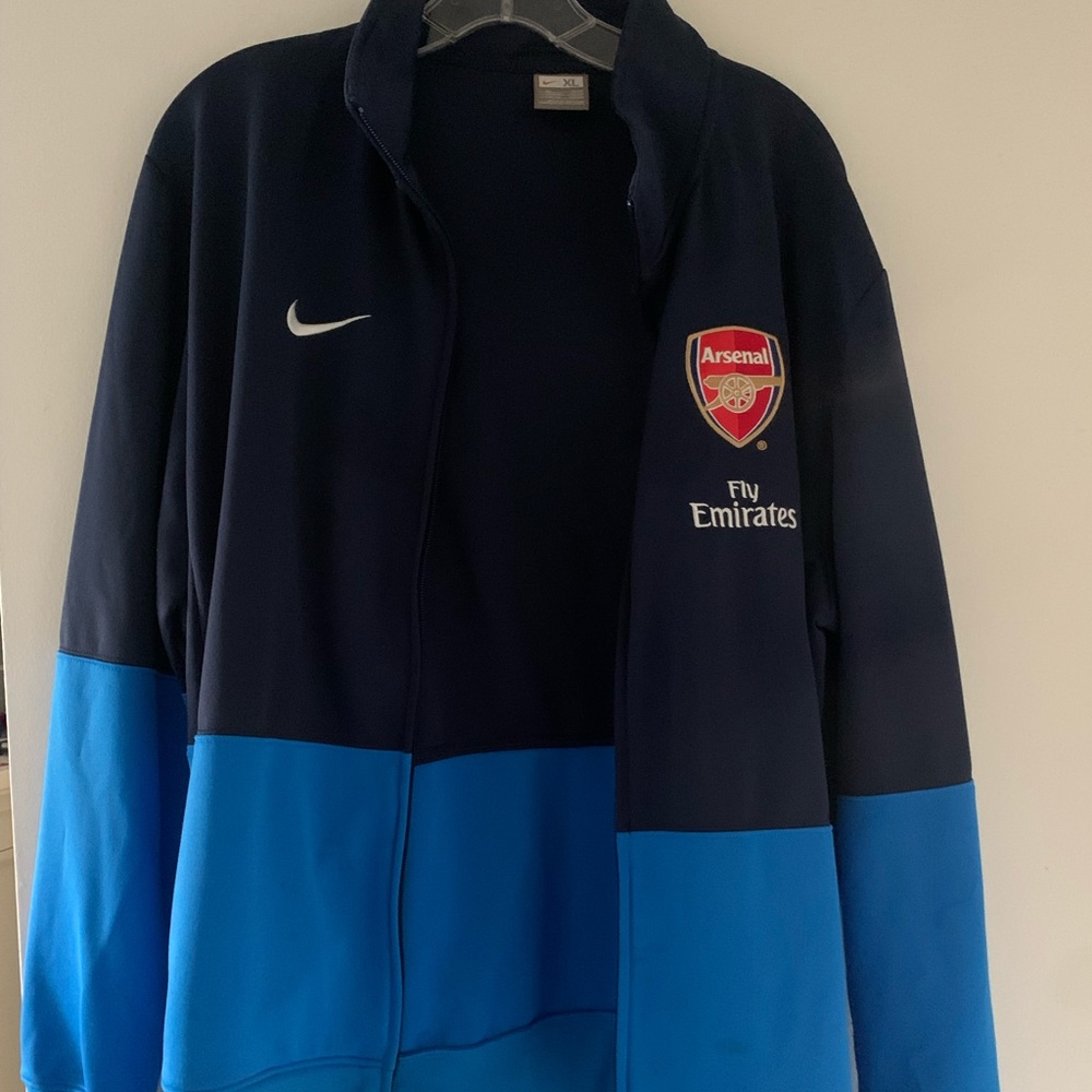 Blue Arsenal zip up Nike track jacket